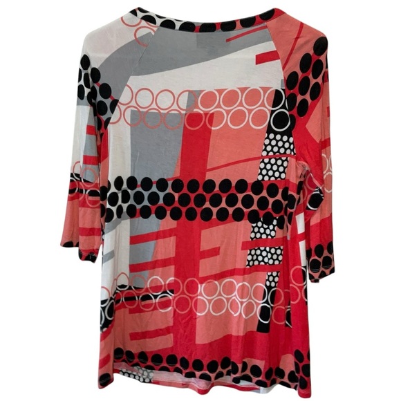 Dana Buchman Multicolor Abstract Print Top - Size Medium - Picture 4 of 4